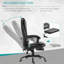 Fauteuil de massage vibrant 7 points à haut dossier inclinable avec support lombaire à hauteur réglable