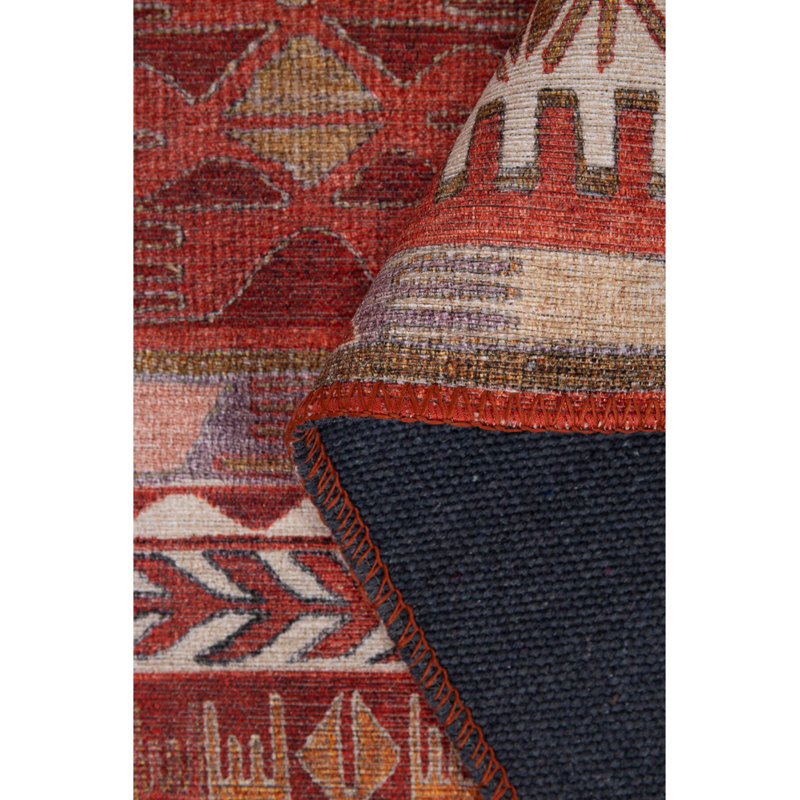 Red Burgundy Moroccan Vintage Look Woven Base Decorative Carpet, Rectangle 8'3" x 11'6"
