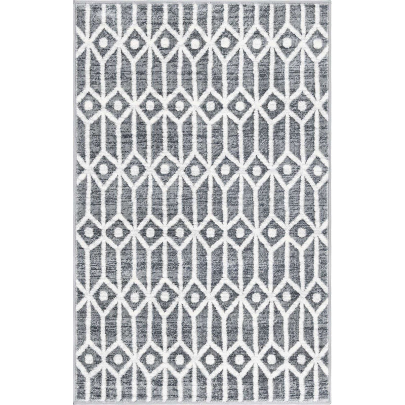 Clidy Abstract Indoor Rug, Rectangle 3'3" x 5'3"