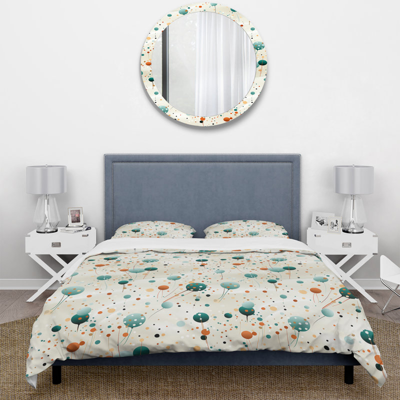 Literie Mystic Enchantment Polka Dots Pattern I, Housse de couette simple + 1 taie décorative stan