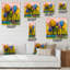 Paysage coloré impressionniste IV - horloge murale moderne-1515006791