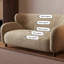 Causeuse-coussin en velours kaki standard-616193337-616193342