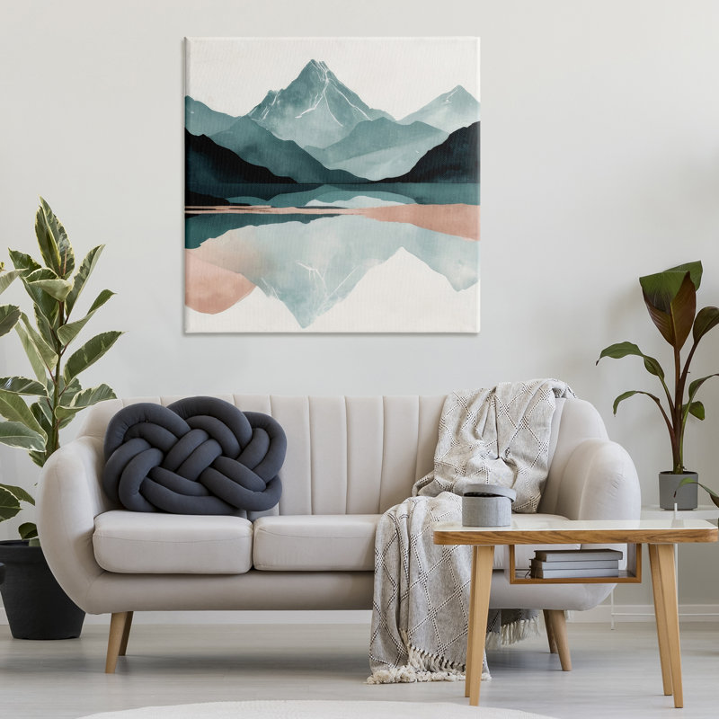 Art mural sur toile Reflections of High Peaks par Denise Dundon, H 36 po x l 36 po