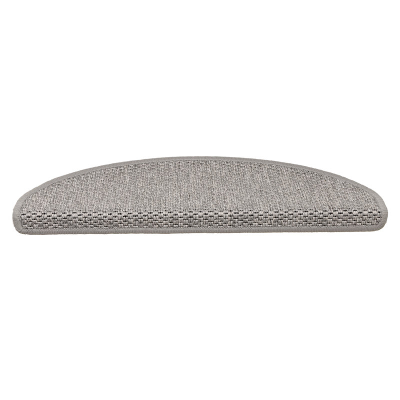 Shellson Non-Slip Stair Tread, Silver, Semi-Circle 21cm x 65cm