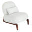Chaise d'appoint en velours avec pieds en bois massif et coussin moelleux, fauteuil de lecture sans accoudoirs-1900683876