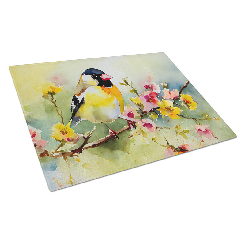 Goldfinch Glass Cutting Board
