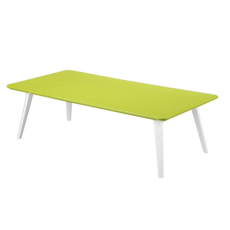     Pangea Home Hal 4 Legs Coffee Table - Mid-Century Modern Coffee Table – Retro Living Room Accent Table- Green Table