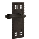 Craftsman Plate Privacy (Bed & Bath) with Fleur Lever