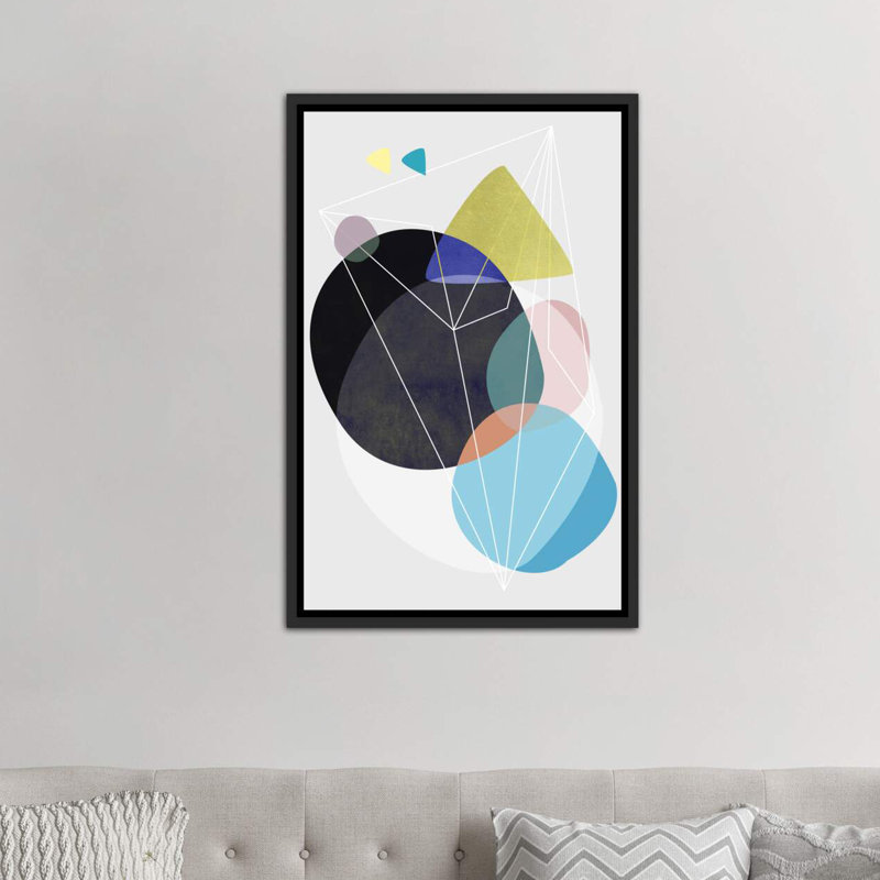 « graphic clxxiii » par mareike böhmer-impression sur image, H 60 po x l 40po x P 1,5 po, Toile avec cadre noir