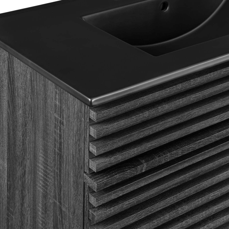 Modway Render 36" Bathroom Vanity, Charcoal