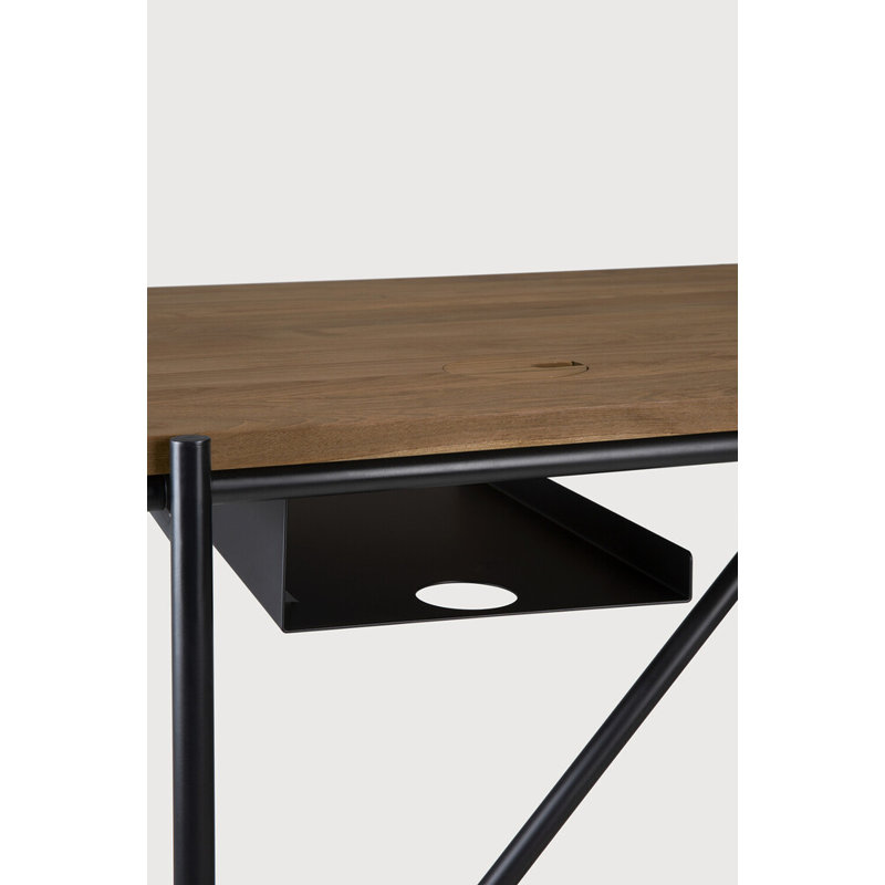 Oscar Solid Wood Writing Desk, 30" H x 63" W x 31.5" D