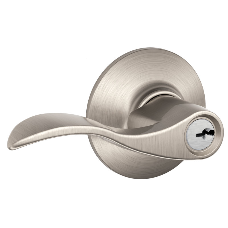 Accent Keyed Door Lever, Satin Nickel, Yes