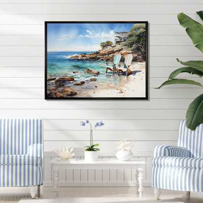 Beach Seaside Reflections Pointillism III - Décoration murale nautique et plage