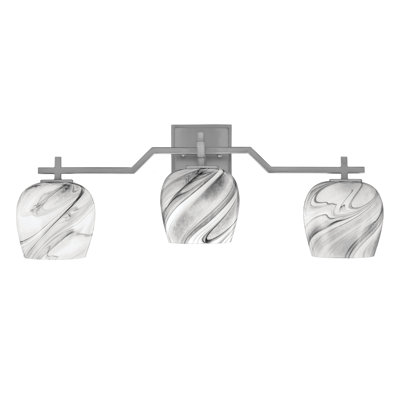 Barre de bain Headland illustrée d'un verre tourbillon onyx de 6 po