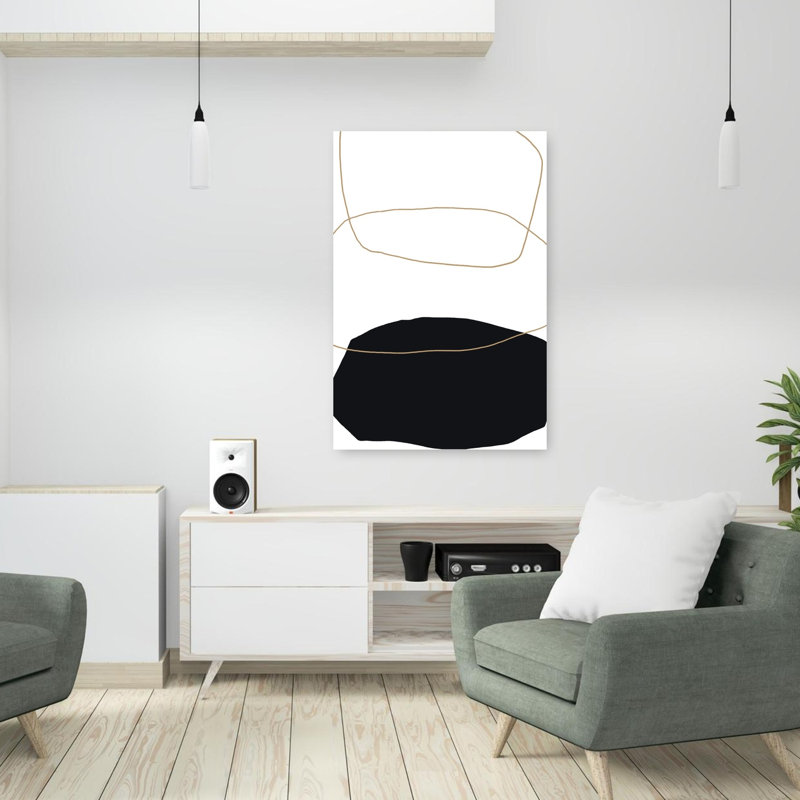 Art mural abstrait contemporain Beside You, H 36 po x l 24 po
