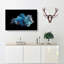 Blue Siamese Fighting Fish in Abstract - Wrapped Canvas-55316962