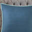 Édredon grand Isla bleu - coton réversible 8 pièces, aquarelle, motif floral en coton, détails de broderie,