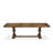 7-piece Mid-Century Dining Table Set consists of a Kitchen Table and 6 Light Tan Linen Fabric Dinner Chairs with Button tufted Back-Antique Walnut Finish-581957977-593989760