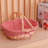 Wicker Willow Picnic Basket with Double Drop-Down Handles