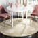 Damask Handmade Tufted Beige/Ivory Area Rug