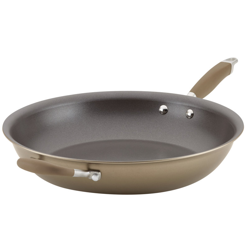 Anolon Advanced Home Hard Anodized Nonstick Frying Pan / Skillet with Helper Handle, 14.5 Inch, Brown