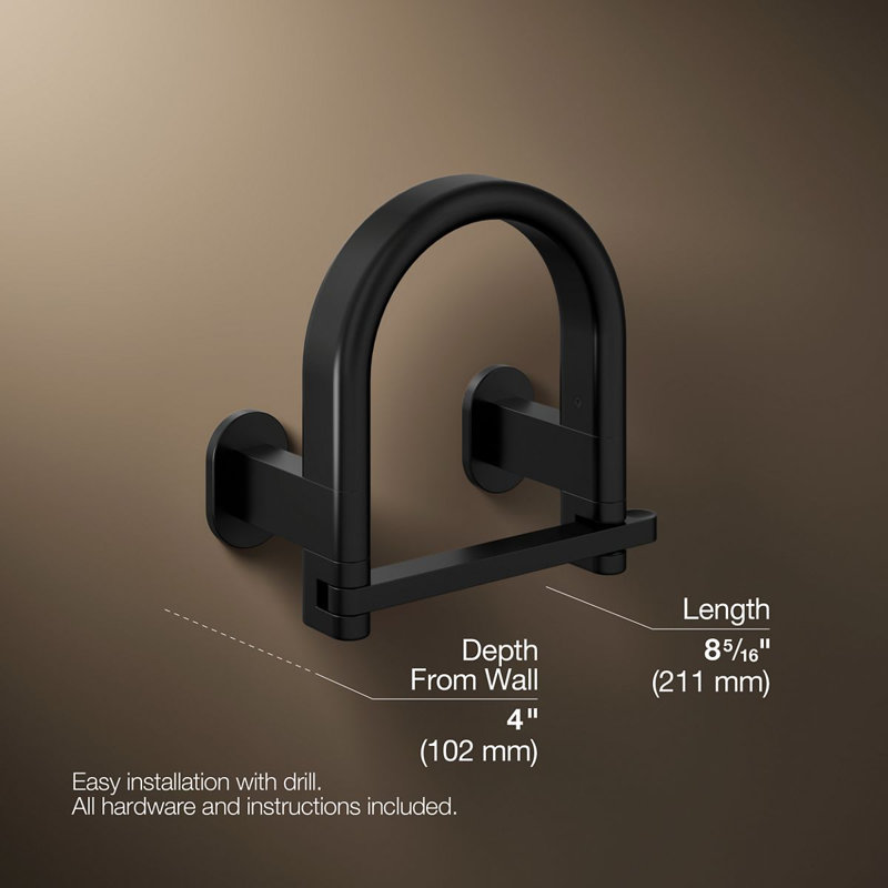 Belay Toilet Paper Holder, Matte Black