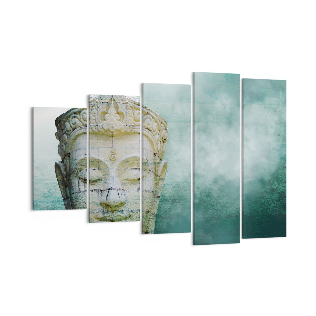 5-tlg. Leinwandbilder-Set Buddha Graphics Turquoise