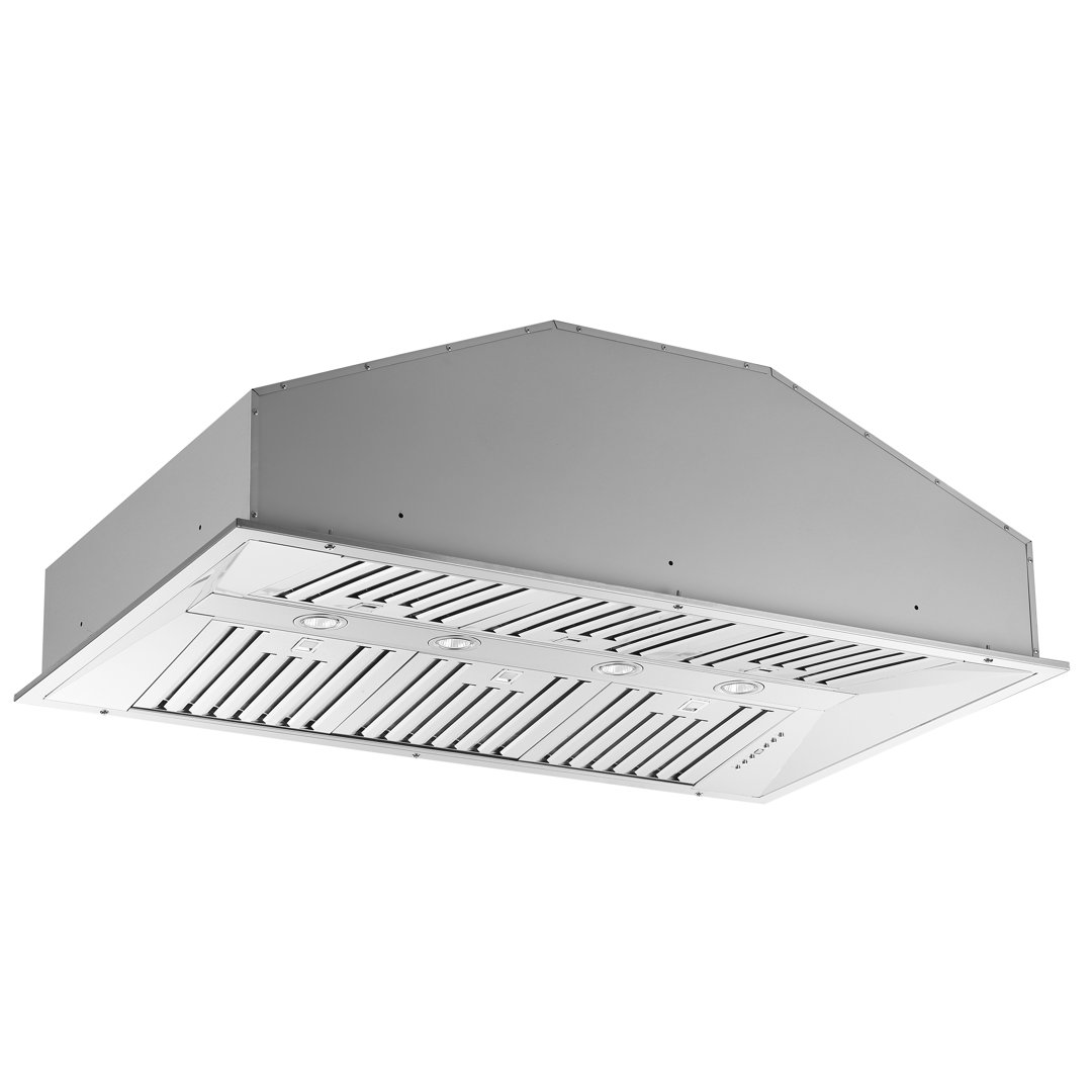 Altilia 48-inch Insert Range Hood, 1200 CFM Double Motor, 4 Speed Control, All Stainless Steel Forno