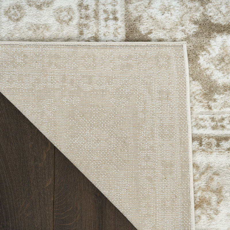 Nourison Dekor 4' x 6' Ivory Taupe Vintage Indoor Rug, Rectangle 4' x 6'