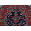 Tapis rouge en laine noué à la main de conception unique 5 pi x 6 pi 10 po New Age