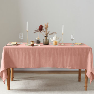  100% French Linen Rectangle Tablecloth