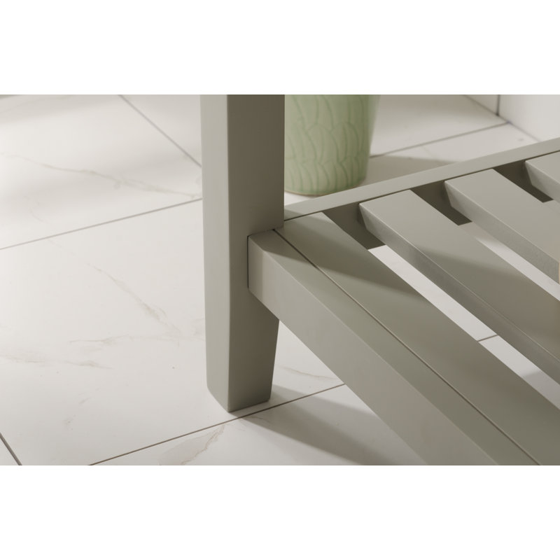 Ensemble de meuble-lavabo simple 24 po Groth, Blanc gris