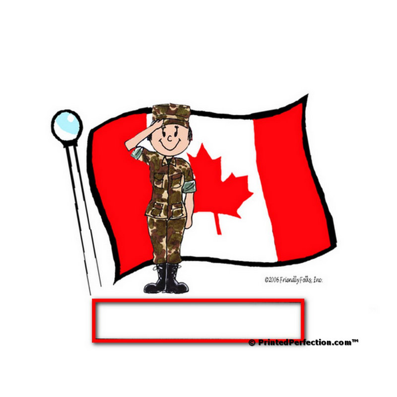 Personnalisé militaire canadien - porte-clés en acrylique féminin