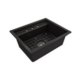 Baveno 27 in. L Dual Mount Single Basin Kitchen Sink