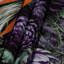 Tapisserie murale légumes et fleurs violettes-133635612