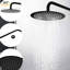 Pomme de douche noire matte de 10 po avec pluie et douchette en laiton pour une expérience de bain relaxante-128724189