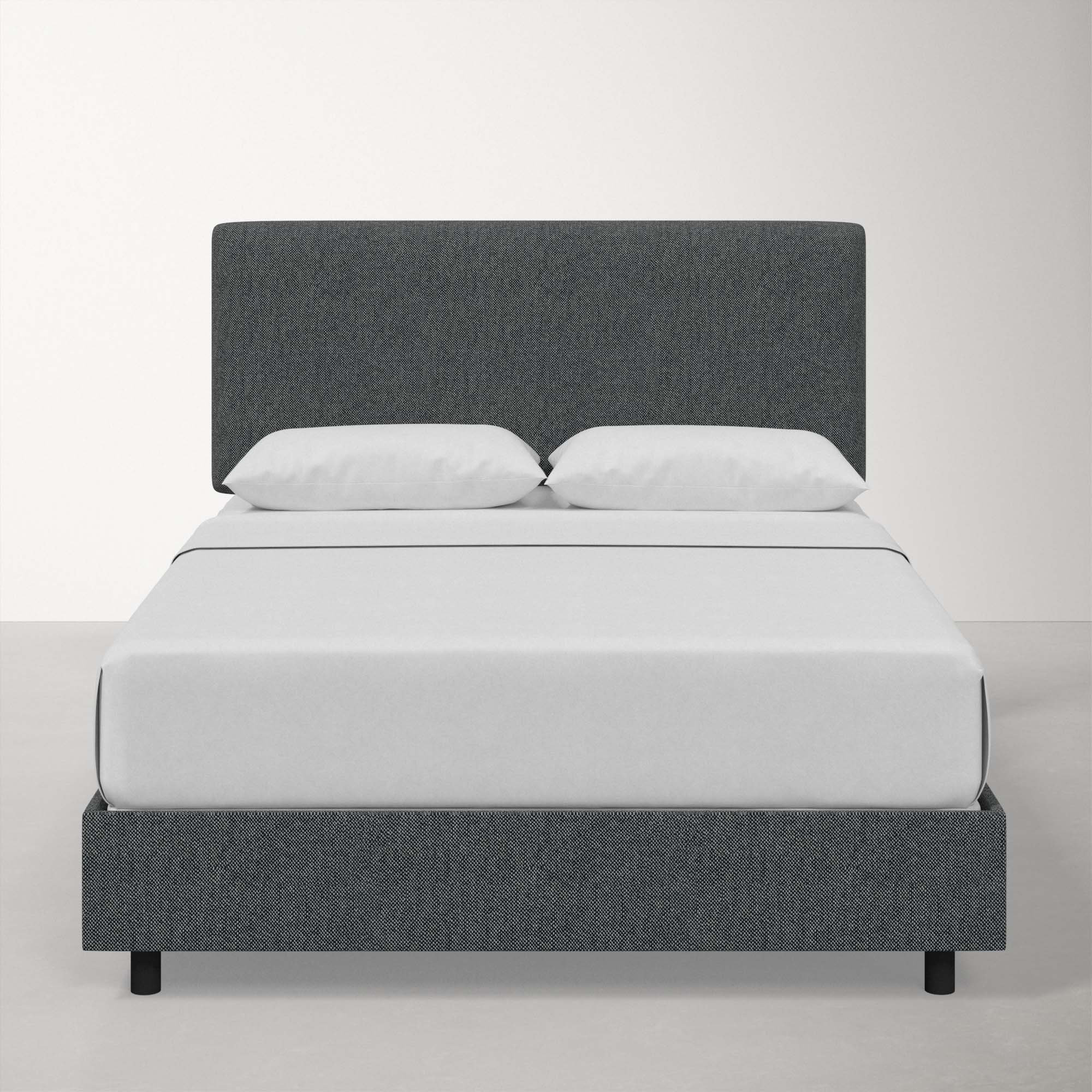 Atoll Upholstered Bed, Milsap Navy Sustain Tweed, Twin