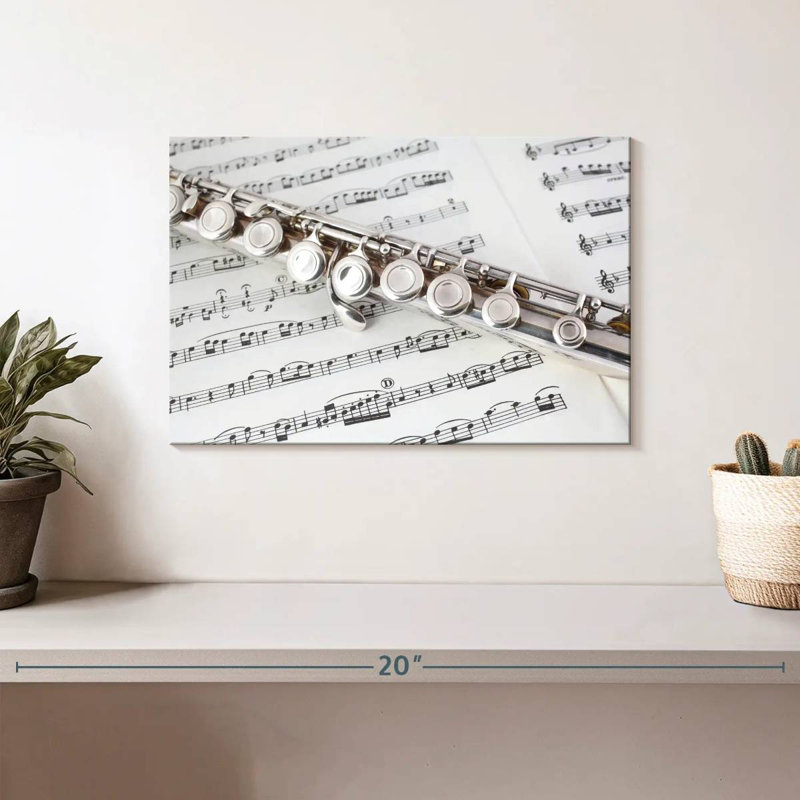 Abarca Metal Flute Music, 8" H x 12" W