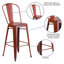 Commercial Grade Distressed Metal Indoor-Outdoor Counter Height Stool with Back-1728823599-1728823569