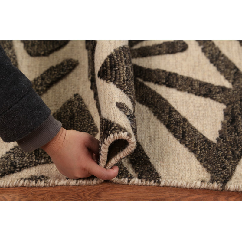 Modern Geometric Moroccan Indian Rug 2x3