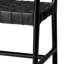 Dining Chair Tiberio With Arm Black Leather Classic Black