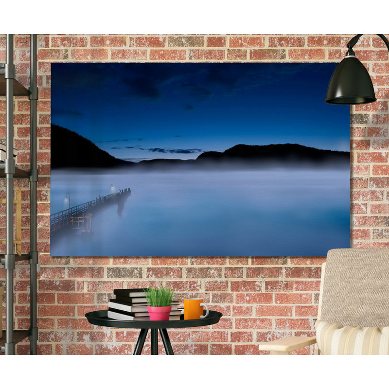« scene on the water iii », reproduction, H 12 po x l 18 po x P 1,5 po, Toile tendue