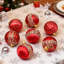 6 boules de Noël, 6 boules de Noël en soie, décoration de Noël-304102702-304102703