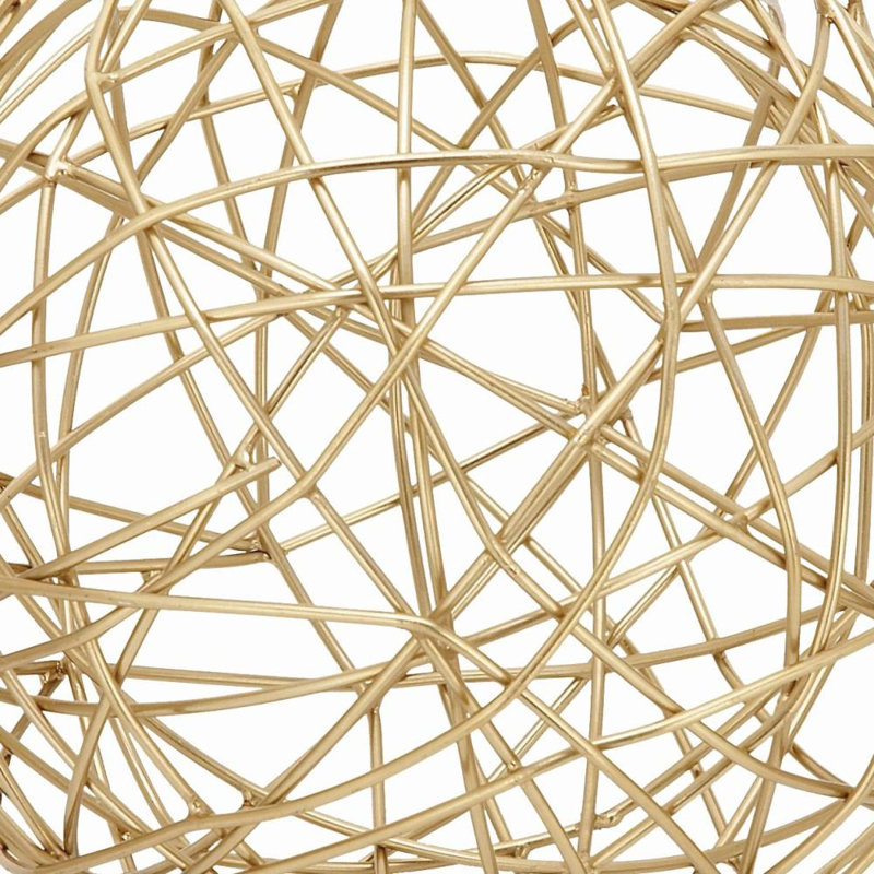 Ensemble de 3 sculptures décoratives CosmoLiving par Cosmopolitan Gold, Doré