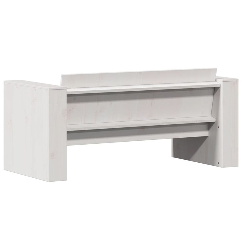 Vernia Garden Sofa Solid Wood Pine, White