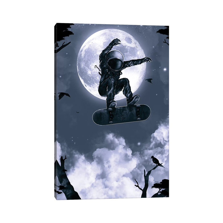 Space Skate by Nicebleed - Wrapped Canvas Print