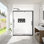 Porte de douche à cadre 38 "42" x H 72 "avec panneau fixe, noir mat, verre trempé nano-enduit