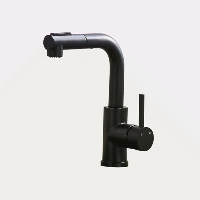 Sink Faucet, Black Kitchen Faucets With Pull Out Sprayer, Bathroom Sink Faucets Mini Bar Prep Faucet