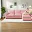 Canapé modulaire en chenille peu encombrant, design moderne rose pour la maison