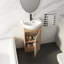 Petit meuble-lavabo autoportant de 18 pouces avec petit lavabo avec lavabo, meuble-lavabo et lavabo combiné (KD-PACKING)